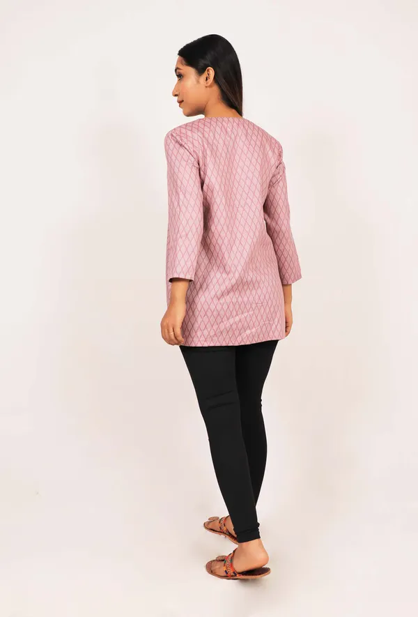 Pink_Cotton_Summer_A_Line_Kurti_For_Women
