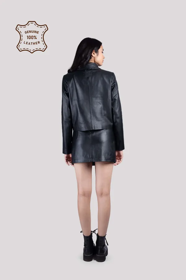 Black_Leather_Short_Blazer_For_Women