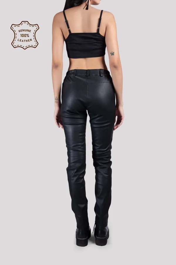 Black_Stretch_Leather_Real_Jeans_For_Women
