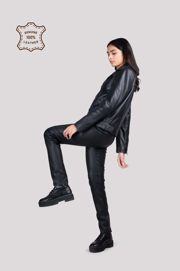 Black_Stretch_Leather_Real_Jeans_For_Women