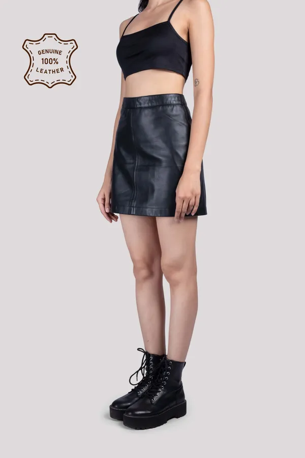 Black_Leather_Pencil_Short_Skirt_For_Women