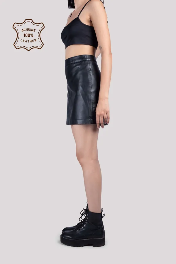 Black_Leather_Pencil_Short_Skirt_For_Women