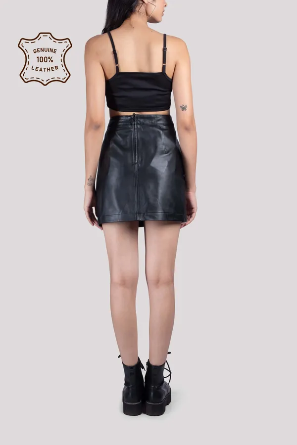 Black_Leather_Pencil_Short_Skirt_For_Women