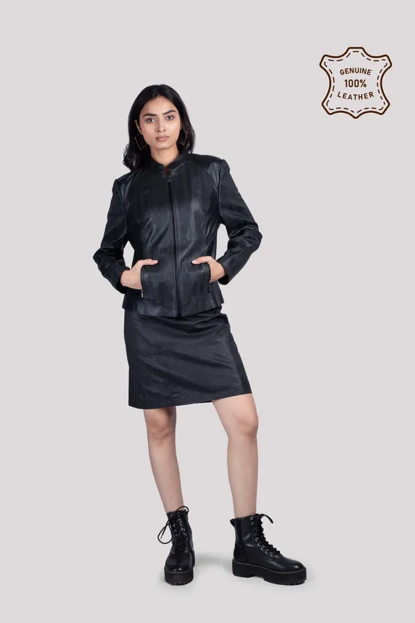 Black_Leather_Printed_Jacket_For_Women