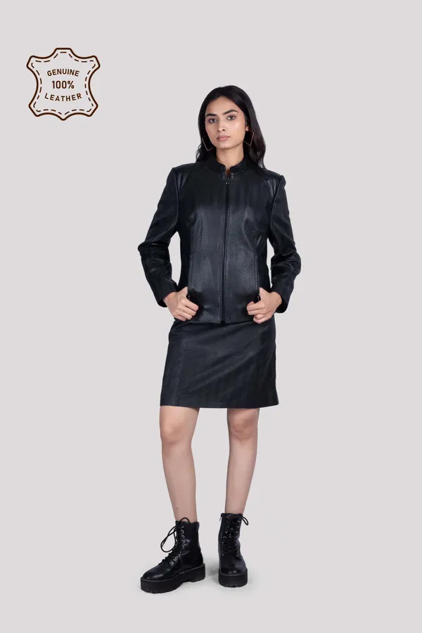 Black_Leather_Printed_Jacket_For_Women