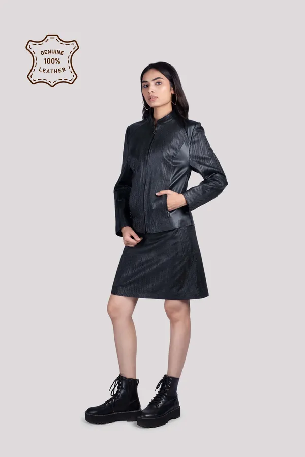 Black_Leather_Printed_Jacket_For_Women