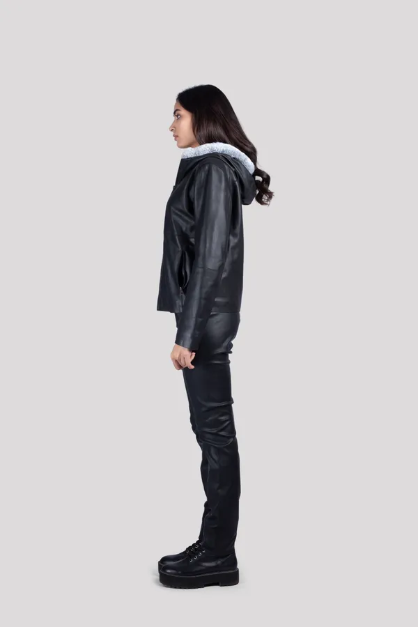 Black_Leather_Hooded_Fake_Fur_Jacket_For_Women