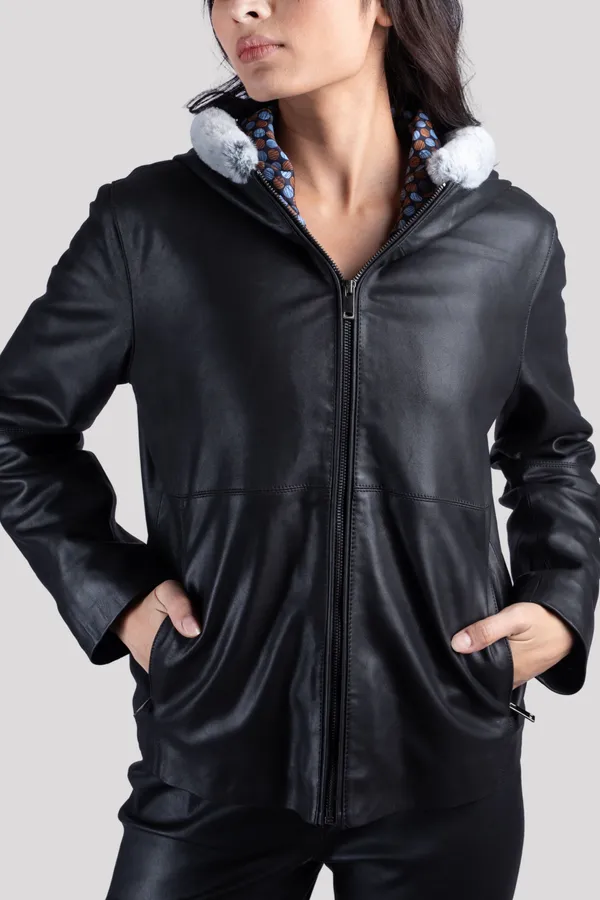Black_Leather_Hooded_Fake_Fur_Jacket_For_Women