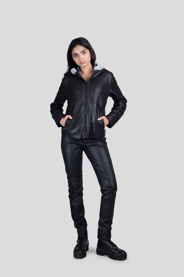 Black_Leather_Hooded_Fake_Fur_Jacket_For_Women