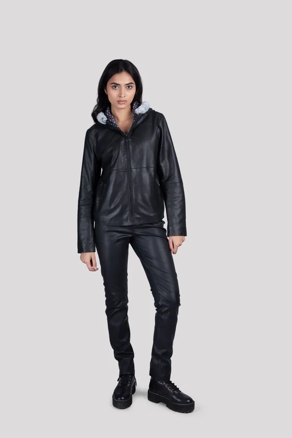 Black_Leather_Hooded_Fake_Fur_Jacket_For_Women