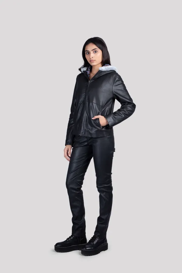 Black_Leather_Hooded_Fake_Fur_Jacket_For_Women