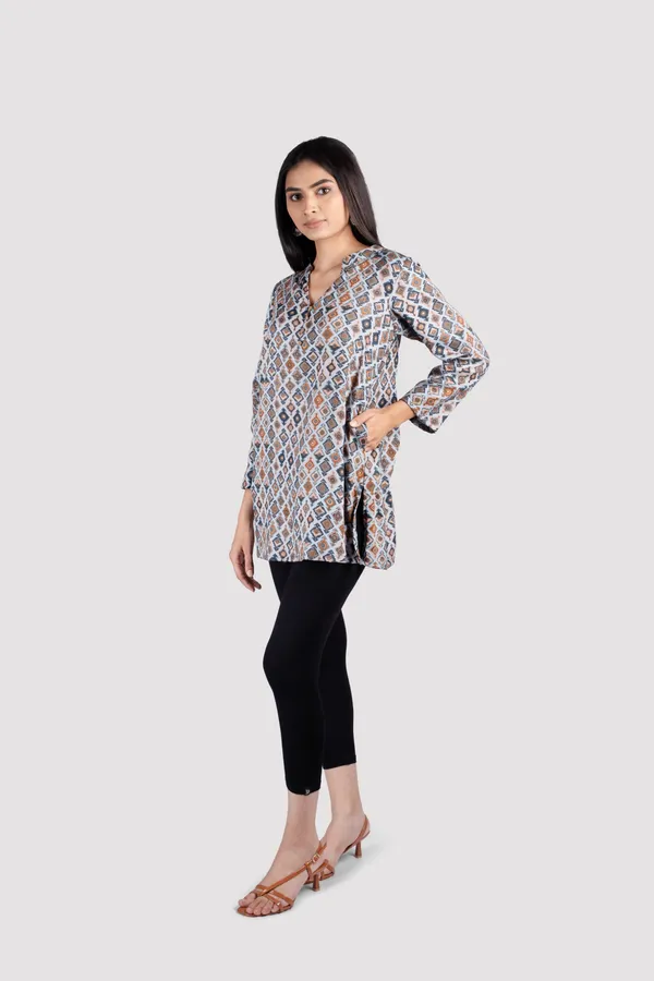 Blue_Soft_Cotton_Print_Kurti_For_Women
