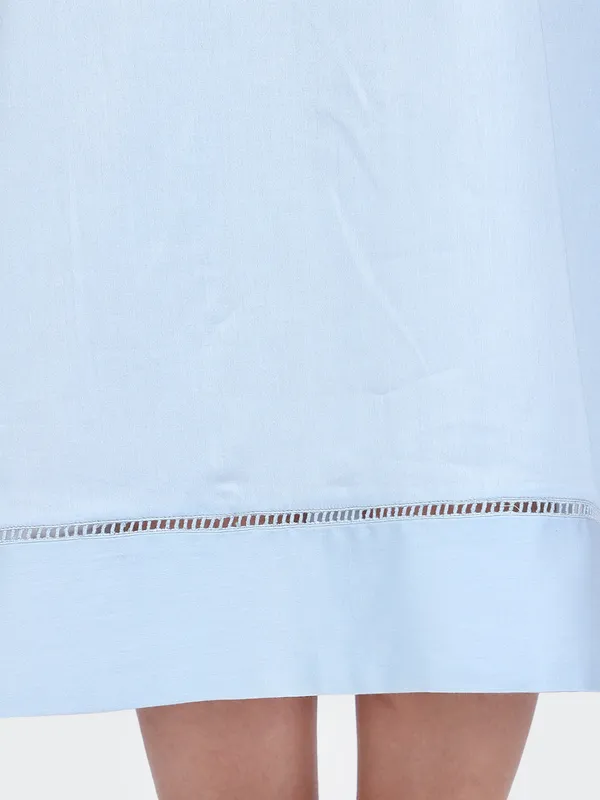 Sky_Blue_Cotton_Lace_Sleeves_Bottom_Collared_Dress_For_Women