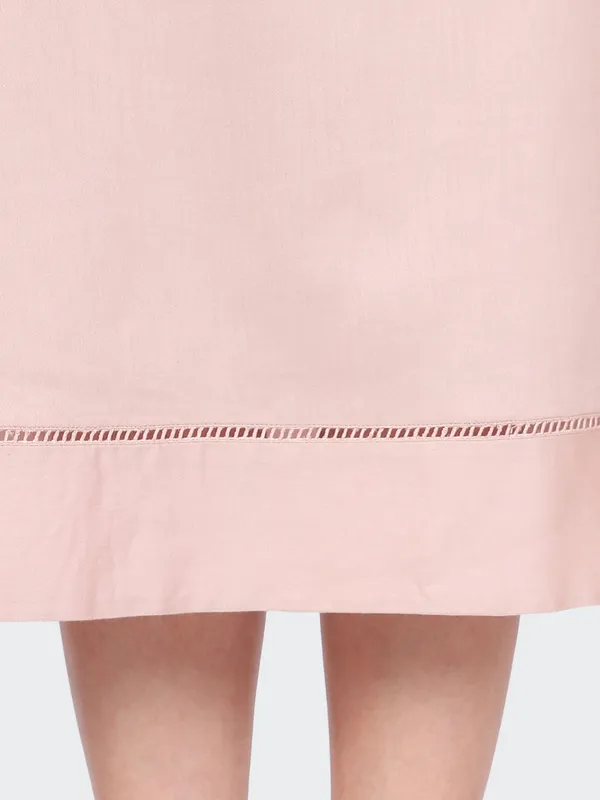 Dusty_Rose_Cotton_Lace_Sleeves_Bottom_Collared_Dress_For_Women