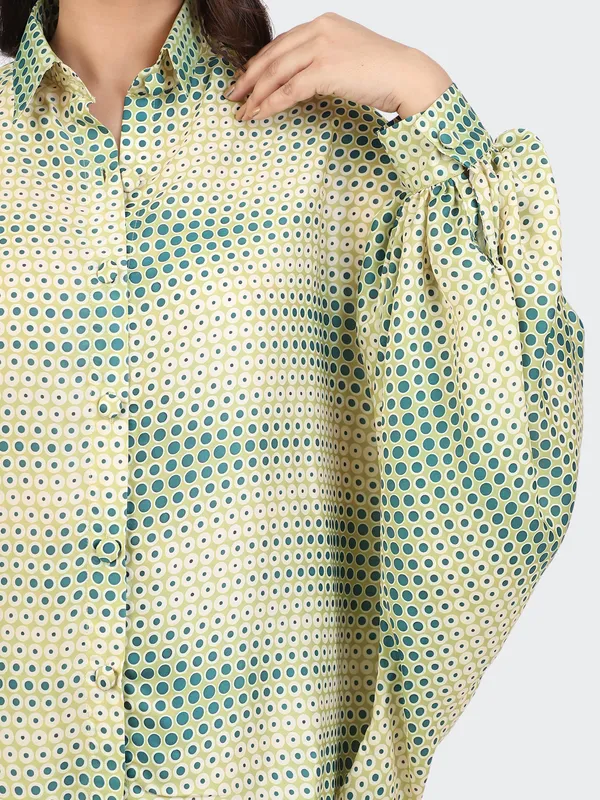 Green_Cotton_Lime_Kimono_Sleeves_Decorative_Lace_Back_Co_Ord_Set_For_Women