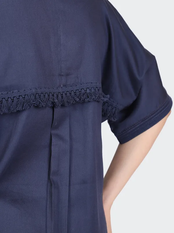 Blue_Cotton_Navy_Decorative_Lace_Pockets_Sleeves_Back_Co_Ord_Set_For_Women