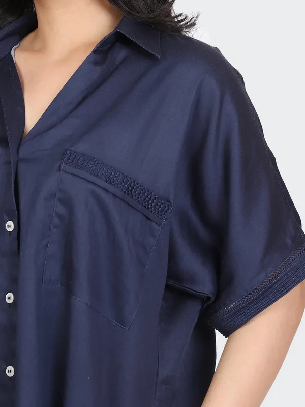 Blue_Cotton_Navy_Decorative_Lace_Pockets_Sleeves_Back_Co_Ord_Set_For_Women