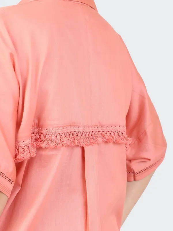 Peach_Cotton_Decorative_Lace_Pockets_Sleeves_Back_Co_Ord_Set_For_Women