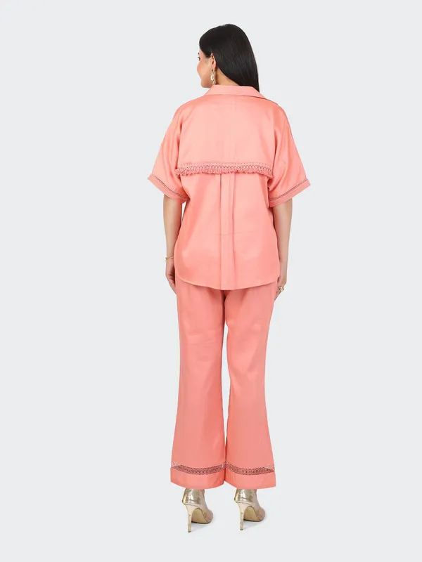 Peach_Cotton_Decorative_Lace_Pockets_Sleeves_Back_Co_Ord_Set_For_Women