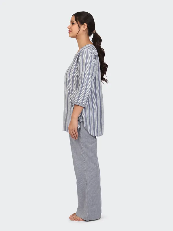 Blue_Fine_Cotton_Comfortable_Co_Ord_Set_For_Women