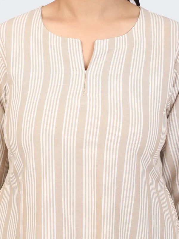 Beige_Fine_Cotton_Comfortable_Co_Ord_Set_For_Women