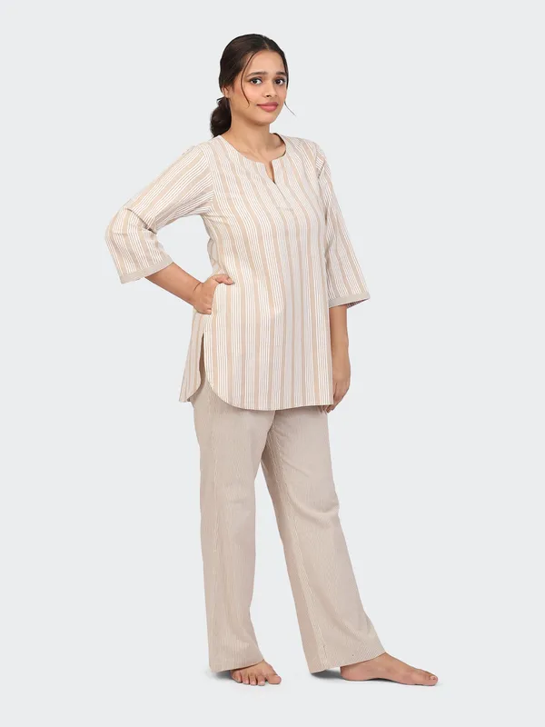 Beige_Fine_Cotton_Comfortable_Co_Ord_Set_For_Women