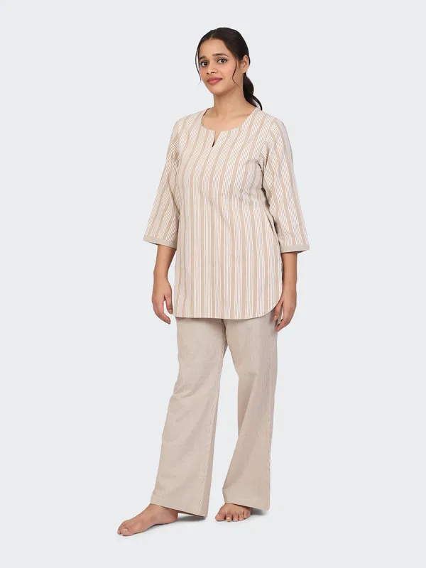 Beige_Fine_Cotton_Comfortable_Co_Ord_Set_For_Women