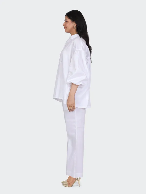 White_Fine_Cotton_Comfortable_Co_Ord_Set_For_Women