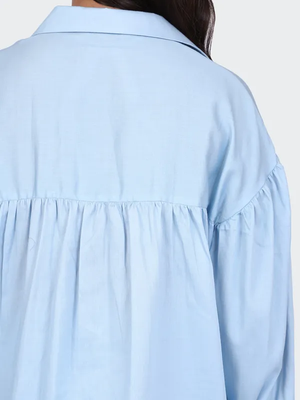 Sky_Blue_Fine_Cotton_Comfortable_Co_Ord_Set_For_Women