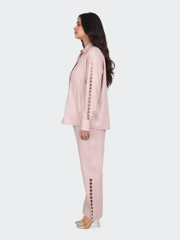 Dusty_Rose_Fine_Cotton_Comfortable_Co_Ord_Set_For_Women