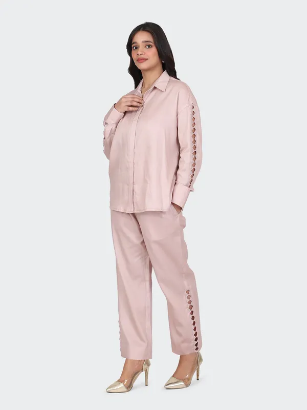 Dusty_Rose_Fine_Cotton_Comfortable_Co_Ord_Set_For_Women
