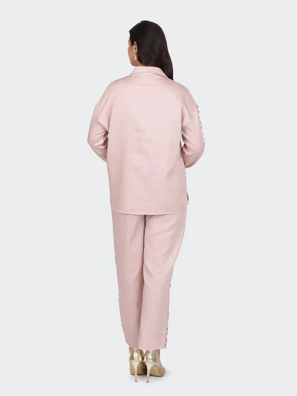 Dusty_Rose_Fine_Cotton_Comfortable_Co_Ord_Set_For_Women