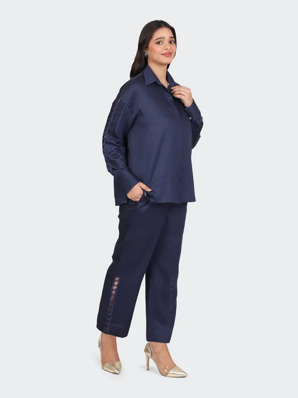 Navy_Fine_Cotton_Comfortable_Co_Ord_Set_For_Women