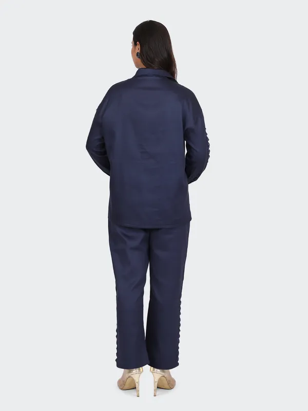 Navy_Fine_Cotton_Comfortable_Co_Ord_Set_For_Women
