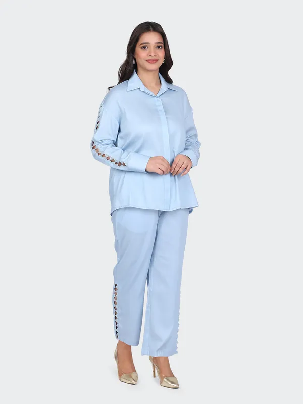 Sky_Blue_Fine_Cotton_Comfortable_Co_Ord_Set_For_Women