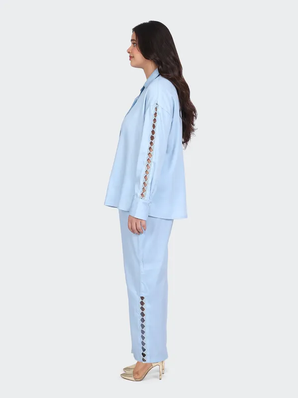 Sky_Blue_Fine_Cotton_Comfortable_Co_Ord_Set_For_Women