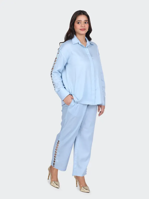 Sky_Blue_Fine_Cotton_Comfortable_Co_Ord_Set_For_Women