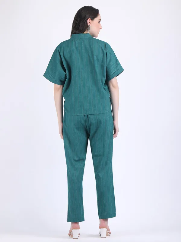 Green_Cotton_Flex_Alpine_Self_Striped_Co_Ord_Set_For_Women