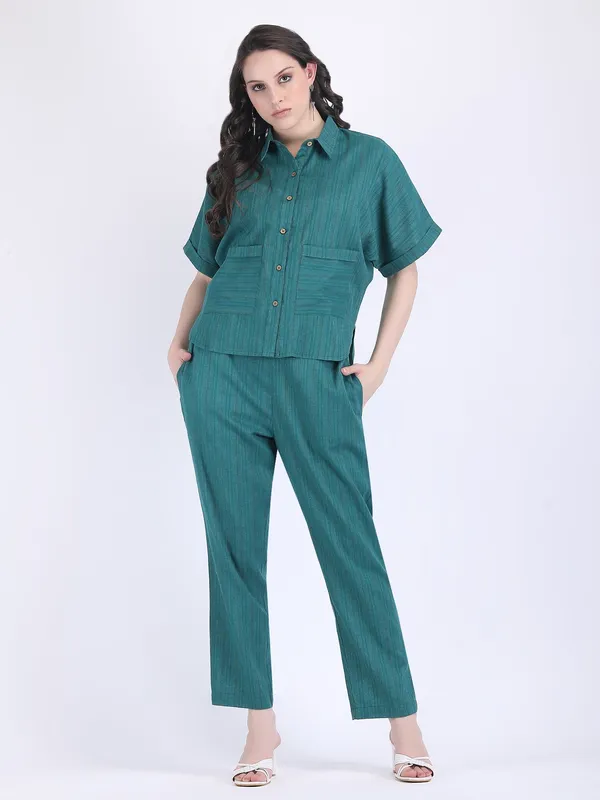 Green_Cotton_Flex_Alpine_Self_Striped_Co_Ord_Set_For_Women