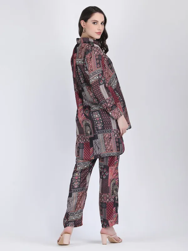 Multicolour_Rayon_Black_Long_Co_Ord_Set_For_Women