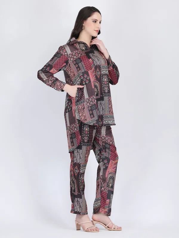 Multicolour_Rayon_Black_Long_Co_Ord_Set_For_Women