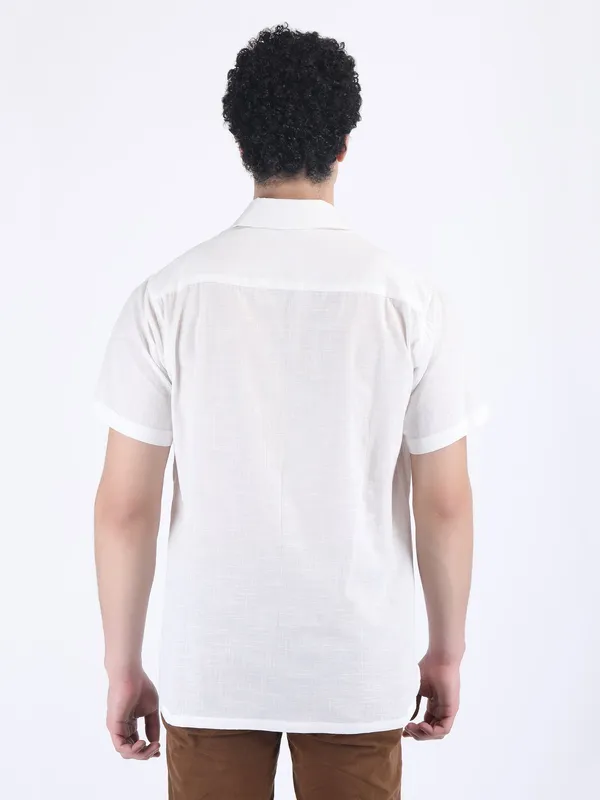 White_Cotton_Slub_Lightweight_Summer_Shirt_For_Men