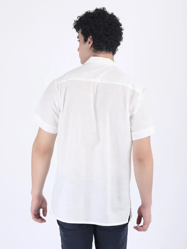 White_Cotton_Slub_Lightweight_Summer_Shirt_For_Men