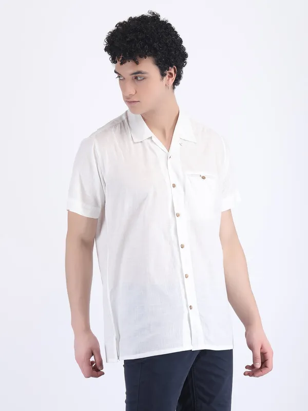 White_Cotton_Slub_Lightweight_Summer_Shirt_For_Men