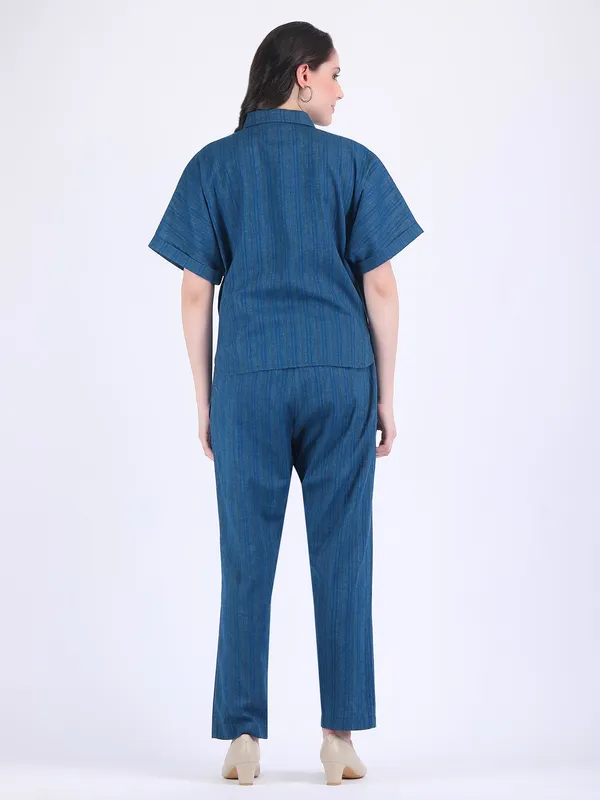 Navy_Cotton_Flex_Self_Striped_Co_Ord_Set_For_Women