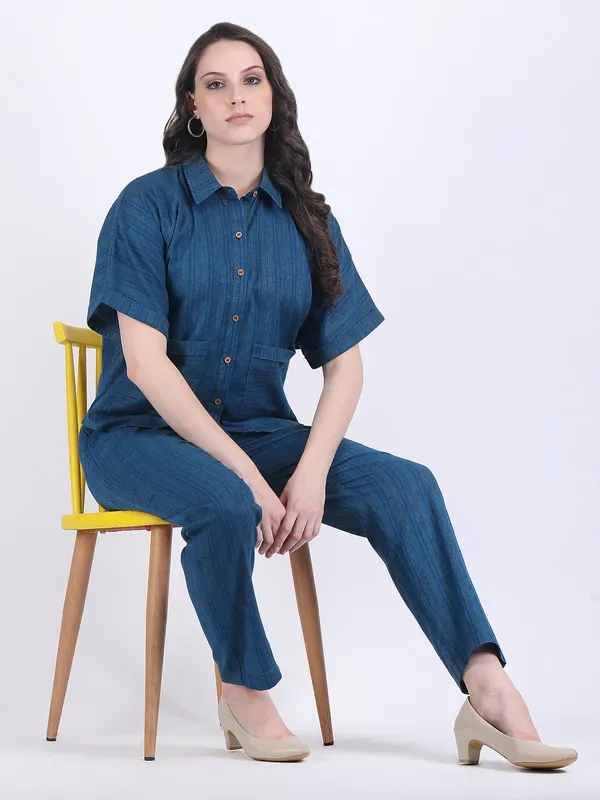 Navy_Cotton_Flex_Self_Striped_Co_Ord_Set_For_Women