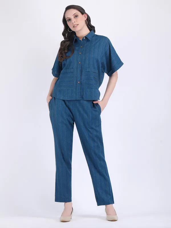 Navy_Cotton_Flex_Self_Striped_Co_Ord_Set_For_Women