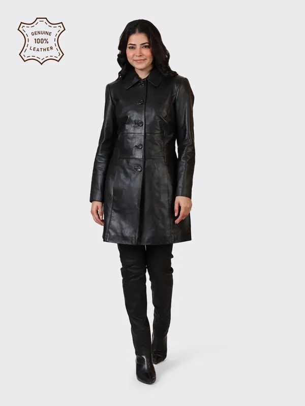 Black_Leather_Knee_Length_Jacket_For_Women