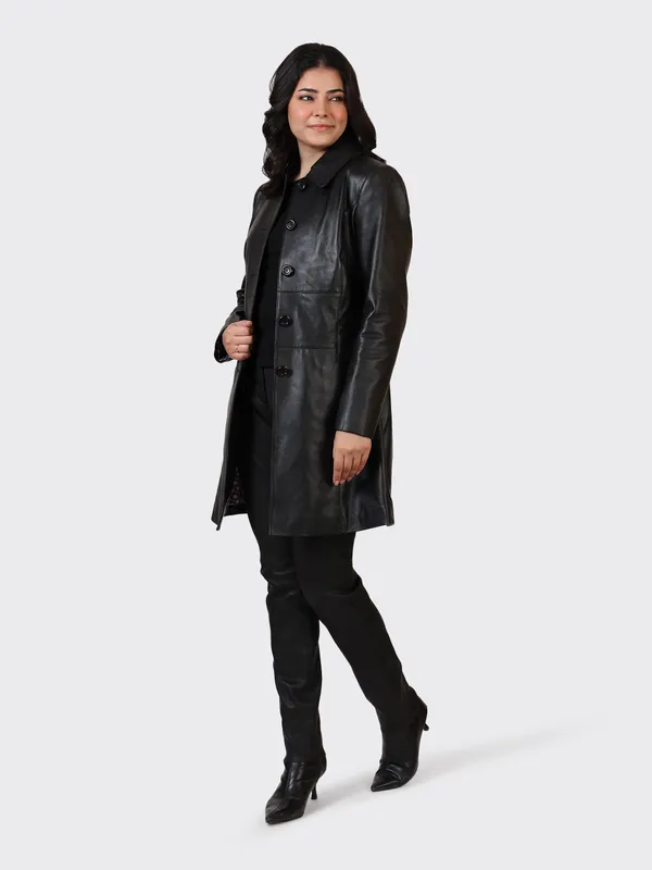 Black_Leather_Knee_Length_Jacket_For_Women