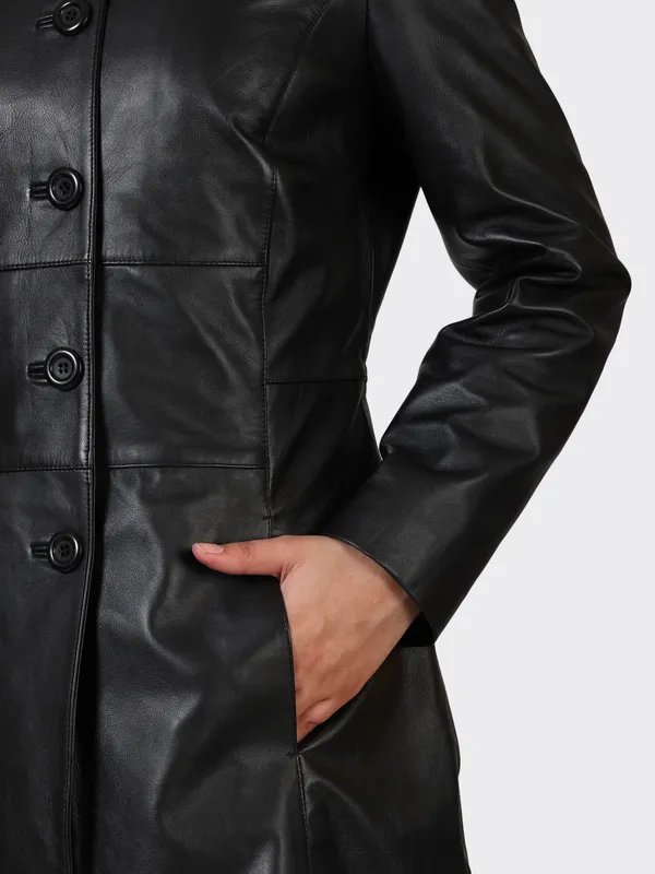 Black_Leather_Knee_Length_Jacket_For_Women